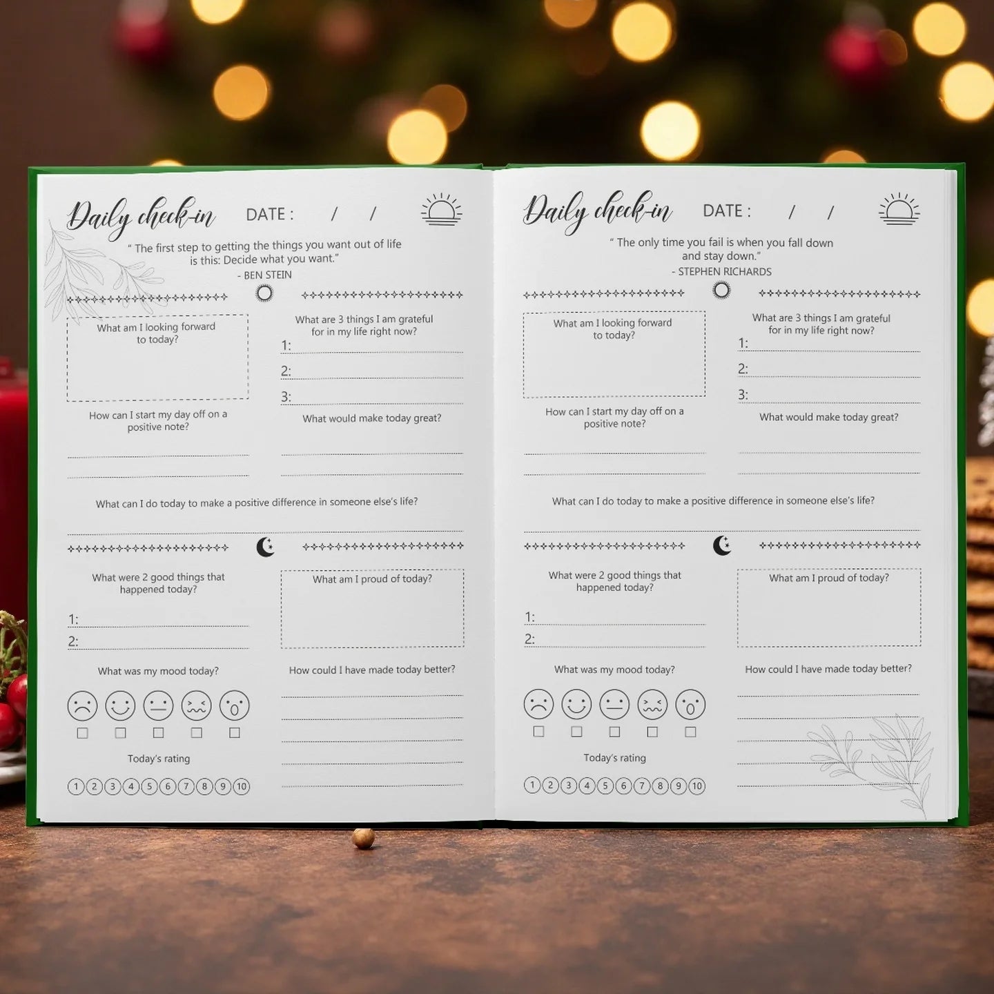 Personal Health Care Mindfulness Journal for Mental Wellness - Daily Self-Care Routine