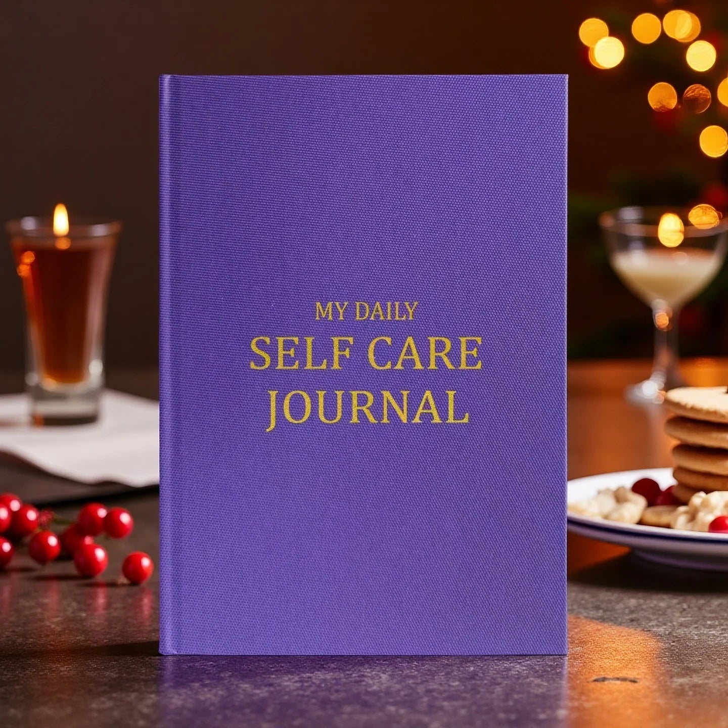 Personal Health Care Mindfulness Journal for Mental Wellness - Daily Self-Care Routine Purple Colour