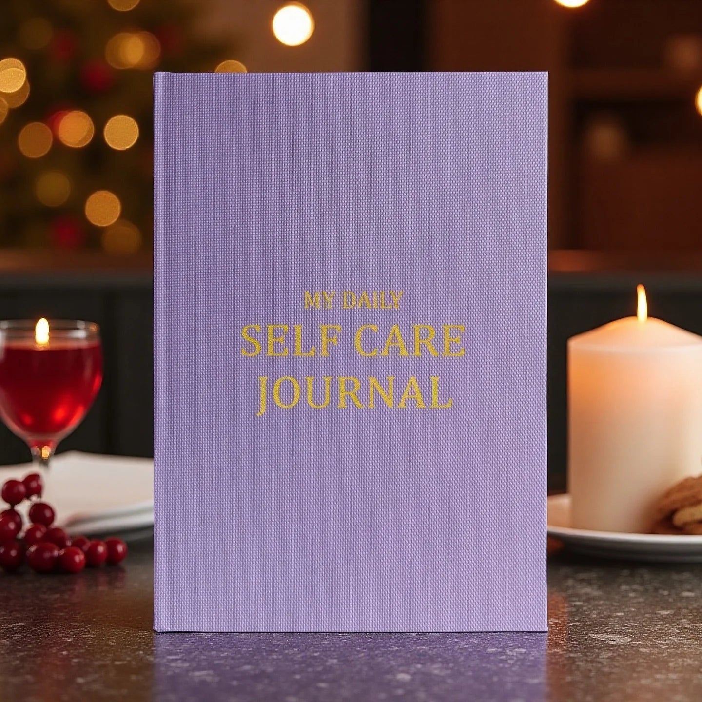 Personal Health Care Mindfulness Journal for Mental Wellness - Daily Self-Care Routine Light Purple Colour