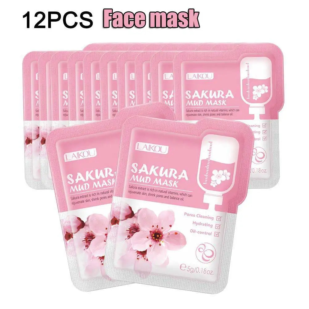 Personal Health Care Mud mask Brightening Hydrating Face Mask (12 Pieces)