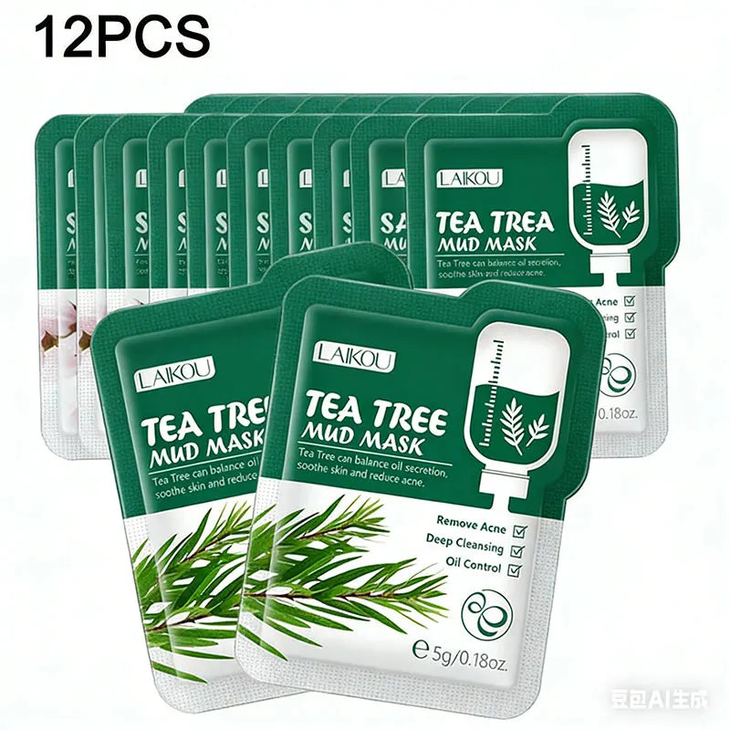 Personal Health Care Mud mask Brightening Hydrating Face Mask (12 Pieces)