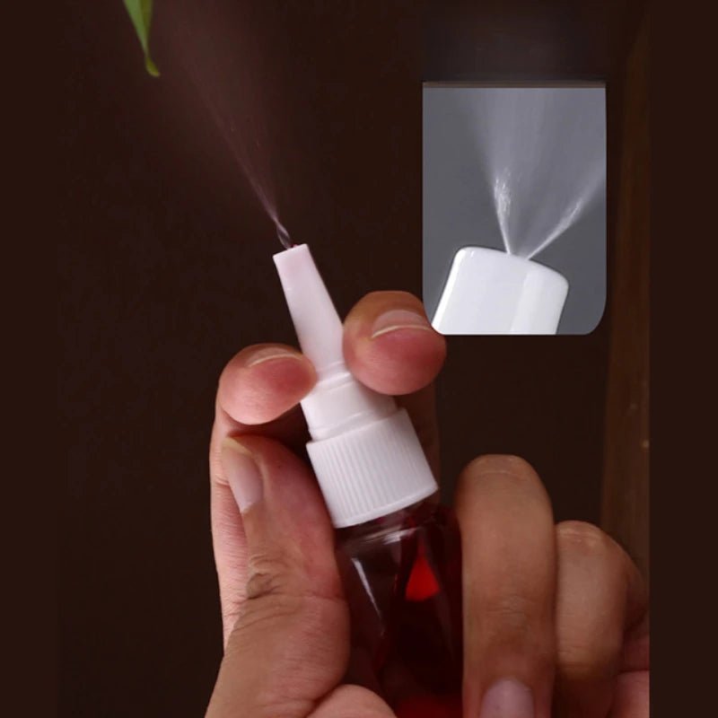 Personal Health Care Nasal Spray Bottle Glass - Nose Mist Sprayer -  Amber Colour (5 ml-50 ml)