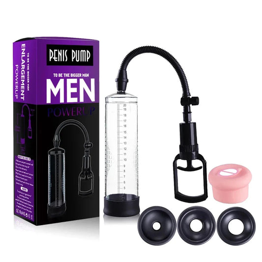 Penis pump vacuum for Men purple colour box