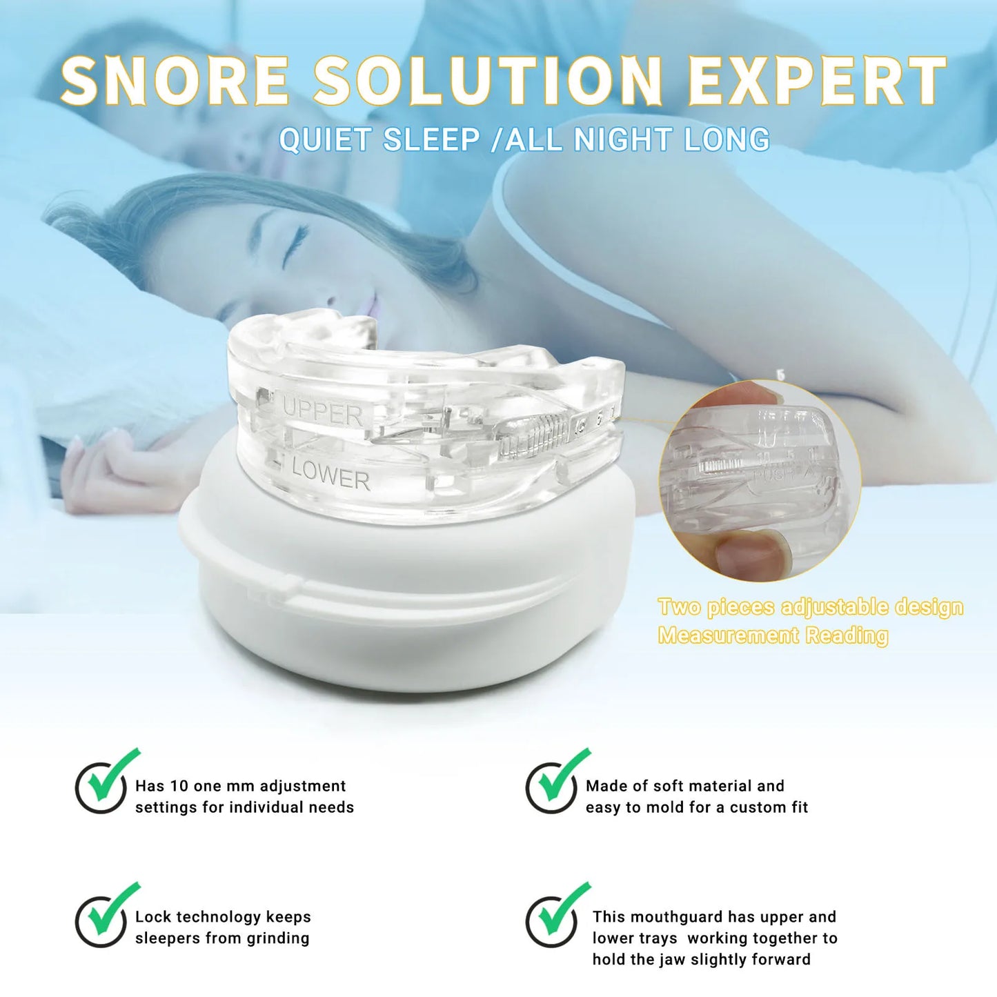 Personal Health Care Silicone Anti-Snoring Bruxism Mouth Guard Why use it 
