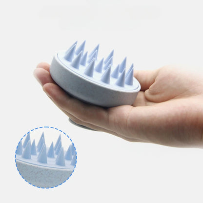 Personal health care Silicone Shampoo Brush Head Scalp Massage blue colour display picture