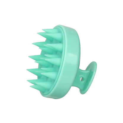 Personal health care Silicone Shampoo Brush Head Scalp Massage green colour display product picture 