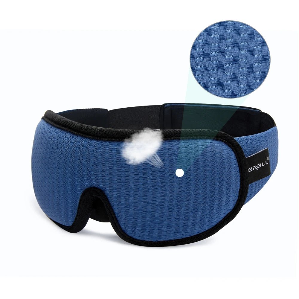 Personal Health Care Sleeping Mask 3D Block Out Light Soft for good Sleep Blue Colour