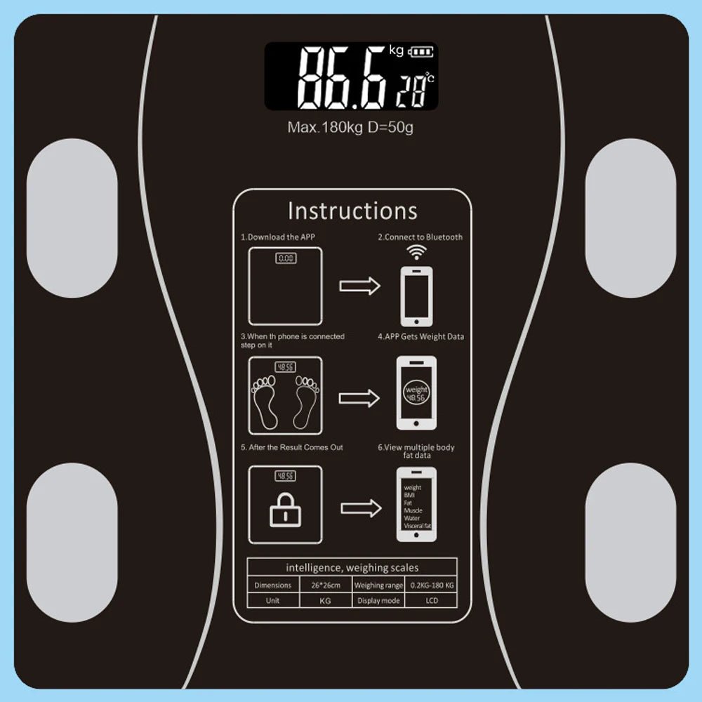 Personal Health Care Smart Body Weight Scale / Digital Bioimpedance Scale BMI