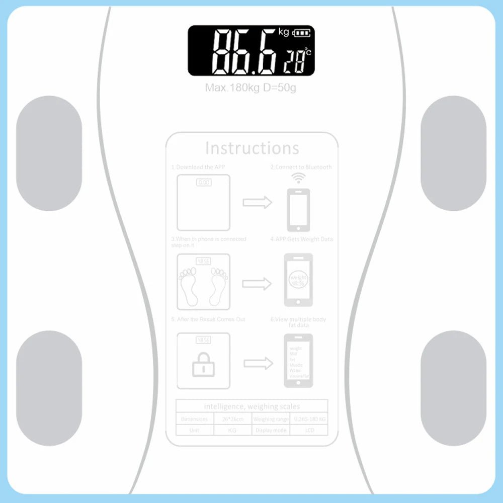 Personal Health Care Smart Body Weight Scale / Digital Bioimpedance Scale BMI