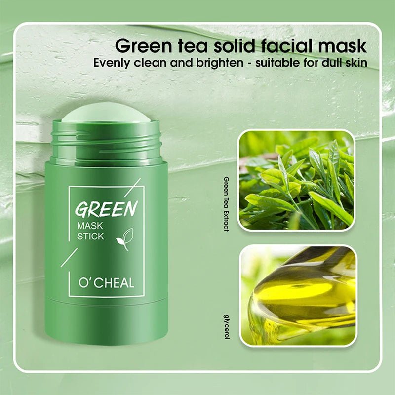 Personal Health Care Solid Facial Mask Stick Green Tea Honey Peach - Pore-Cleaning  Moisturizing Tool