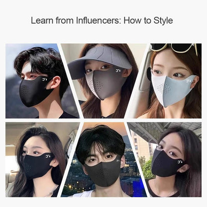 Personal Health Care Sun Face Cover Unisex Breathable Lightweight Washable