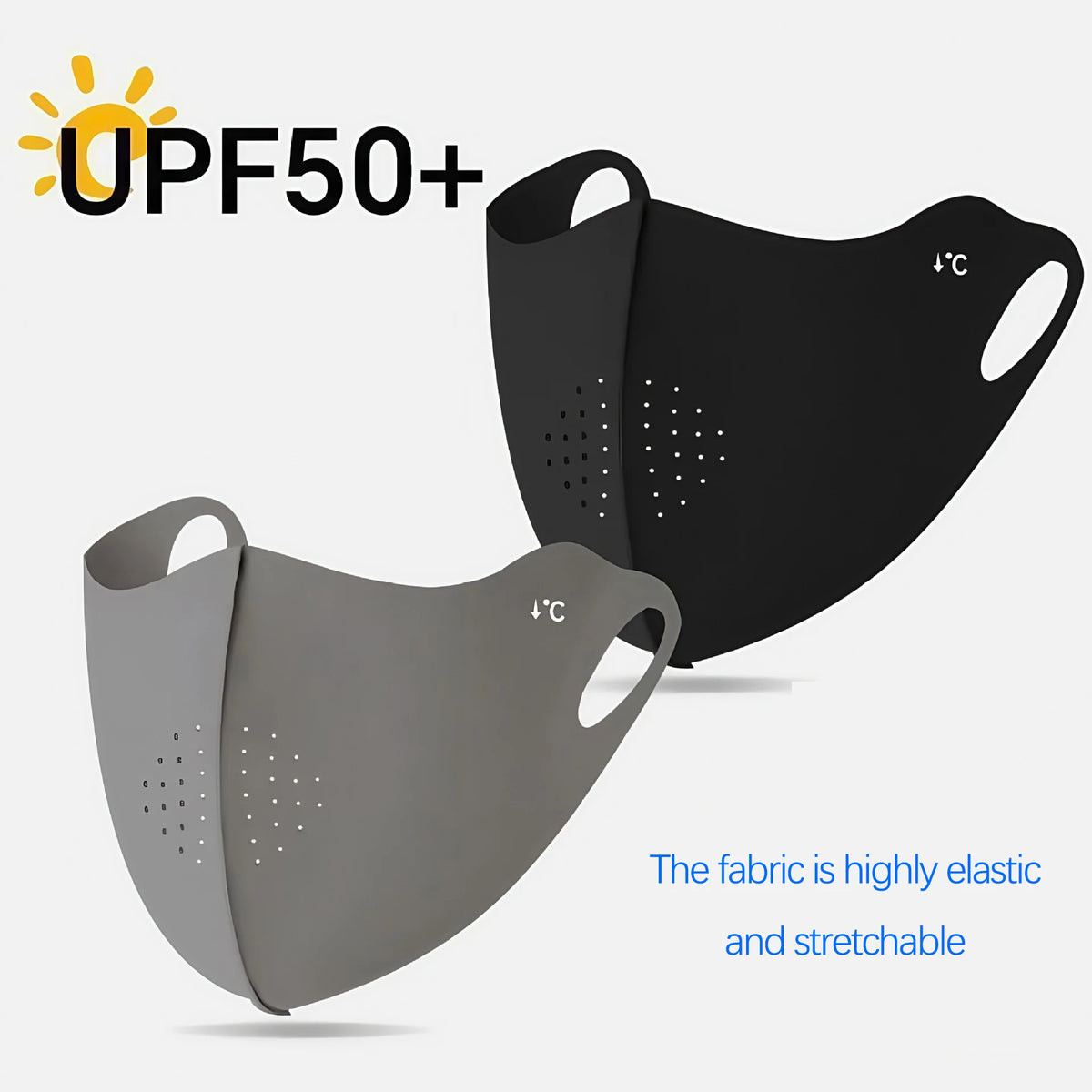 Personal Health Care Sun Face Cover Unisex Breathable Lightweight Washable