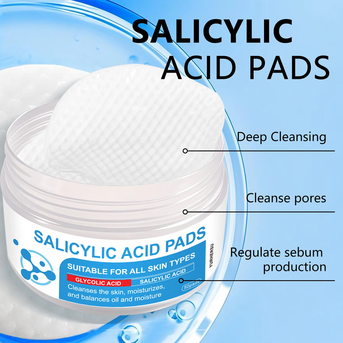 Personal Health Care These Dual-Effect Facial Toner Pads Contain 4.5% AHA Lactic Acid and 0.45% BHA Salicylic Acid