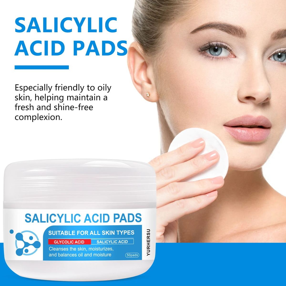 Personal Health Care These Dual-Effect Facial Toner Pads Contain 4.5% AHA Lactic Acid and 0.45% BHA Salicylic Acid
