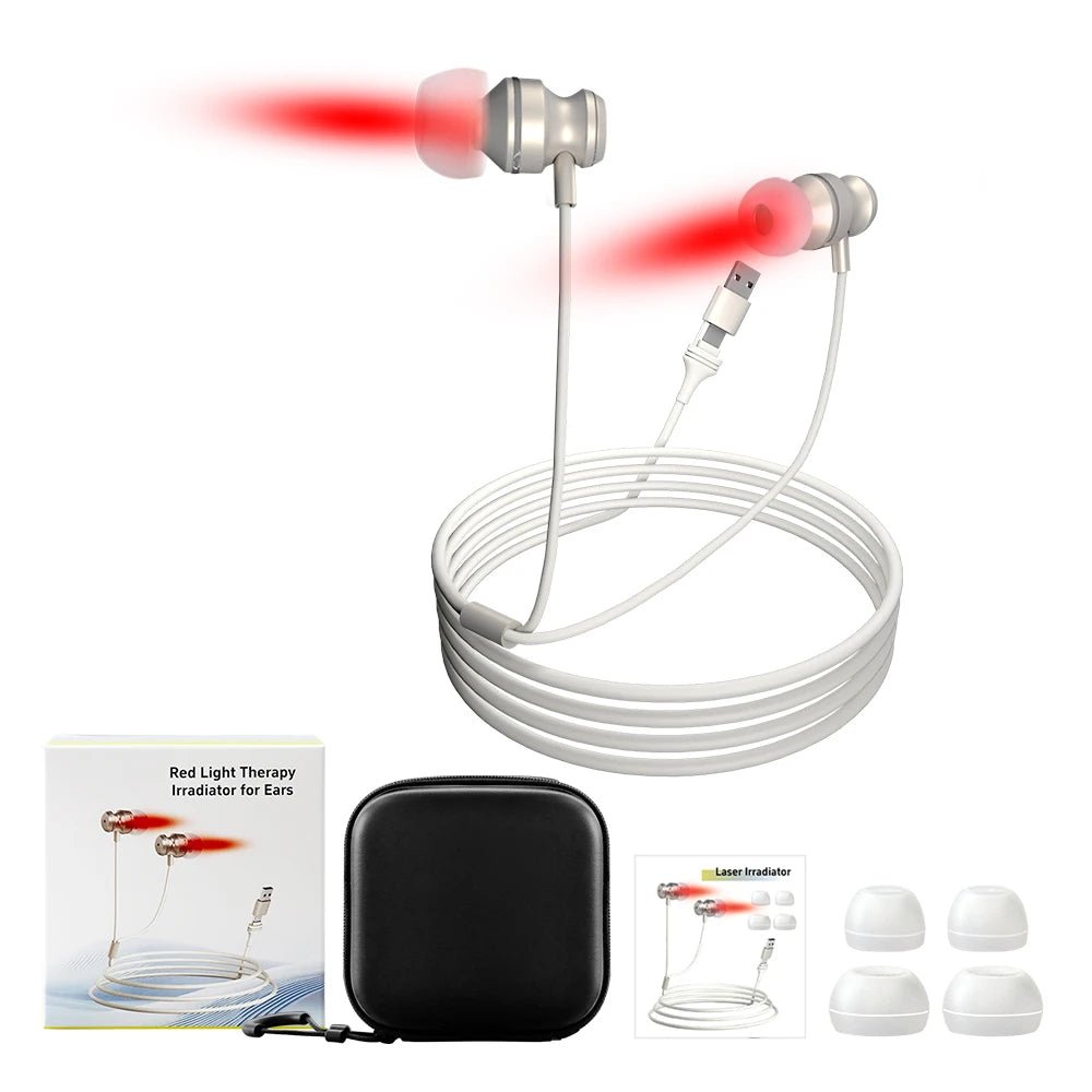 Personal Health care Tinnitus Relief Earplugs Red Light Irradiator 650 nm