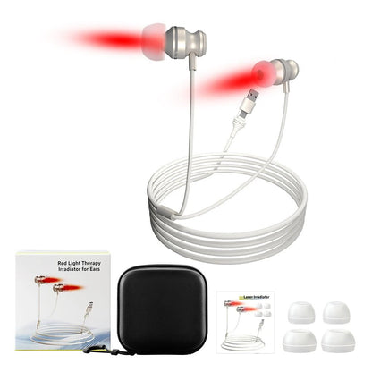 Personal Health care Tinnitus Relief Earplugs Red Light Irradiator 650 nm