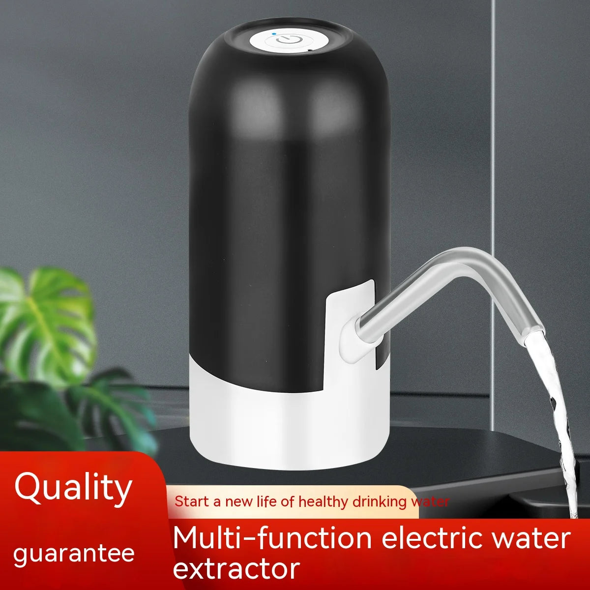 Personal Health Care Water Bottle Dispenser USB Rechargeable, Portable 5 Gallon Black Colour in use