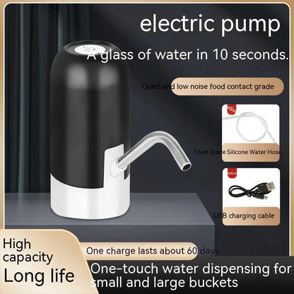 Personal Health Care Water Bottle Dispenser USB Rechargeable, Portable 5 Gallon Balck Colour Equipments