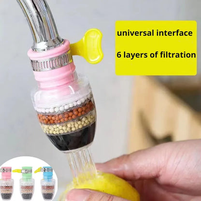 Personal Health Care Water Filter Purifier Medical Stone Charcoal Nozzle Faucet Kitchen Accessories 6 Layers