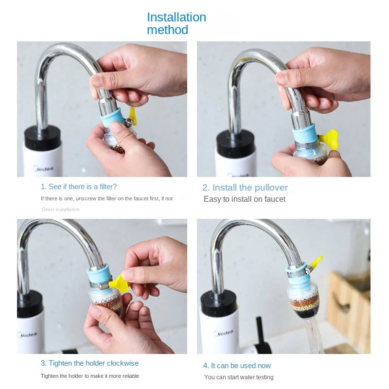 Personal Health Care Water Filter Purifier Medical Stone Charcoal Nozzle Faucet Kitchen Accessories 6 Layers