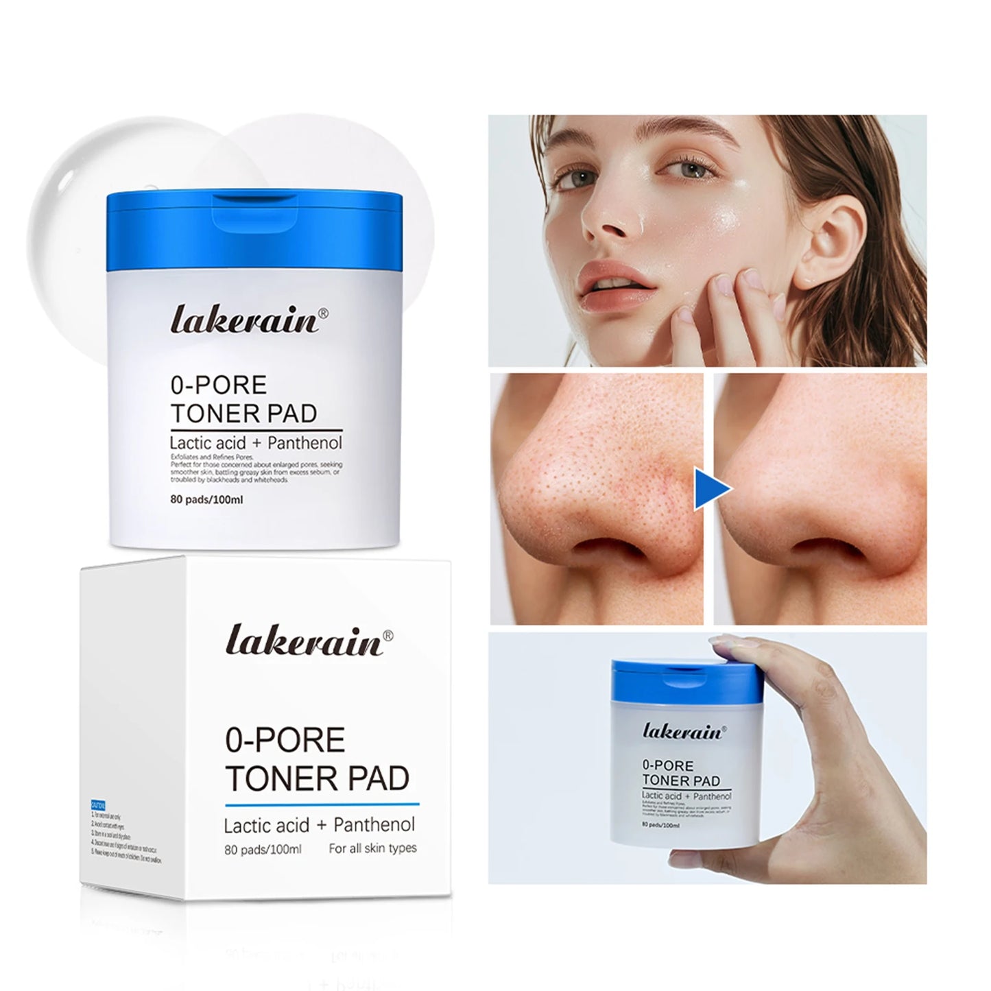 Personal Health Care Zero Pore Toner Pads Control Oil, Reduce Sebum - Deep Clean - Korean Skincare Treatment