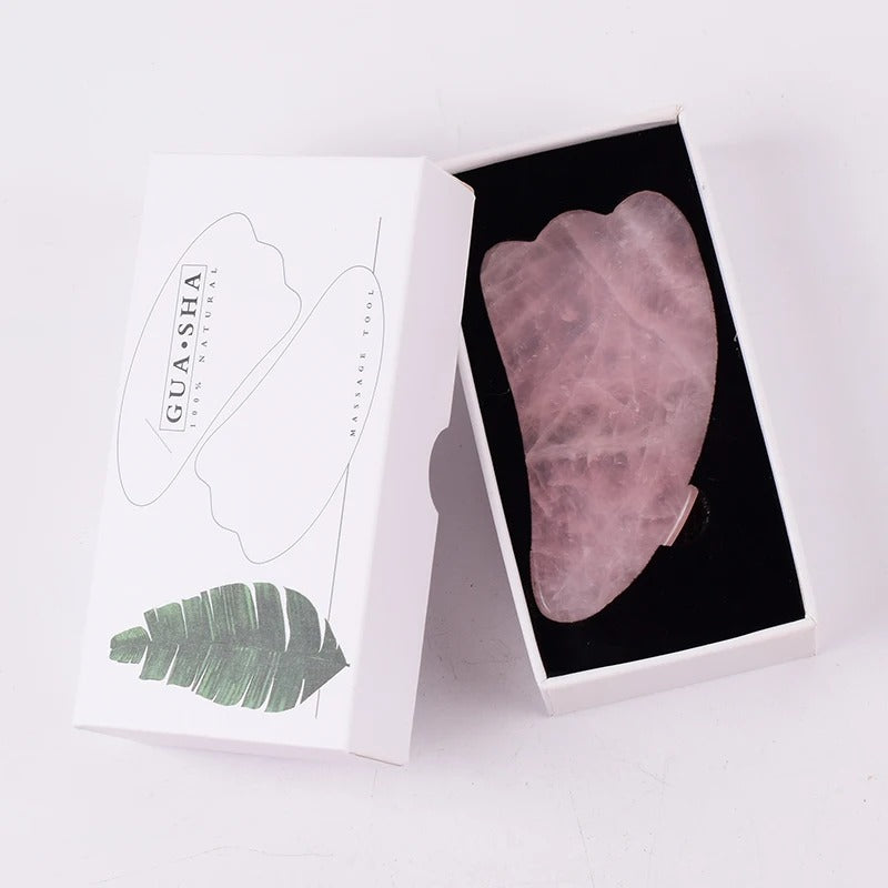 Natural Rose Quartz Jade Geisha Roller Set