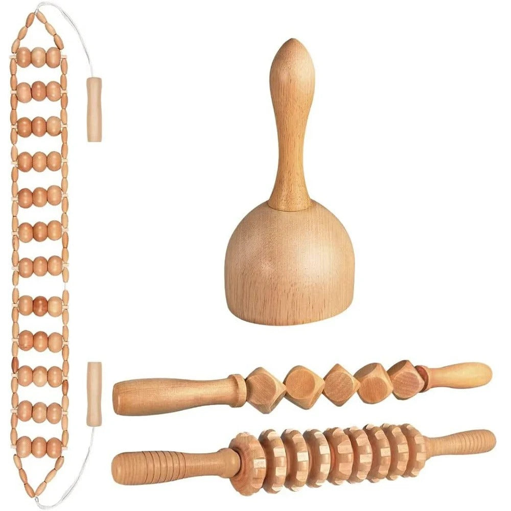Natural Wooden Massagers for Geisha