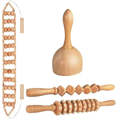 Natural Wooden Massagers for Geisha