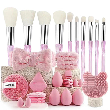 Soft Pink Makeup Brush Set for Flawless Application