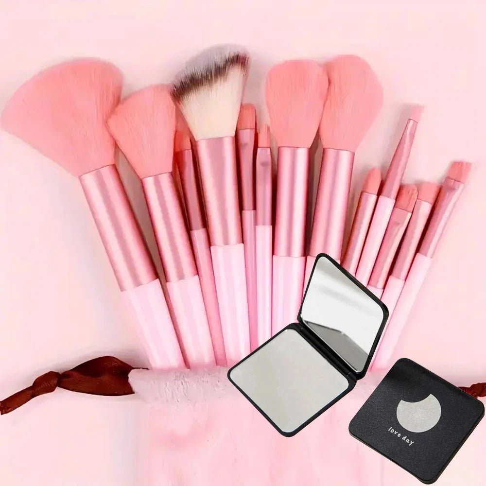 Soft Pink Makeup Brush Set for Flawless Application