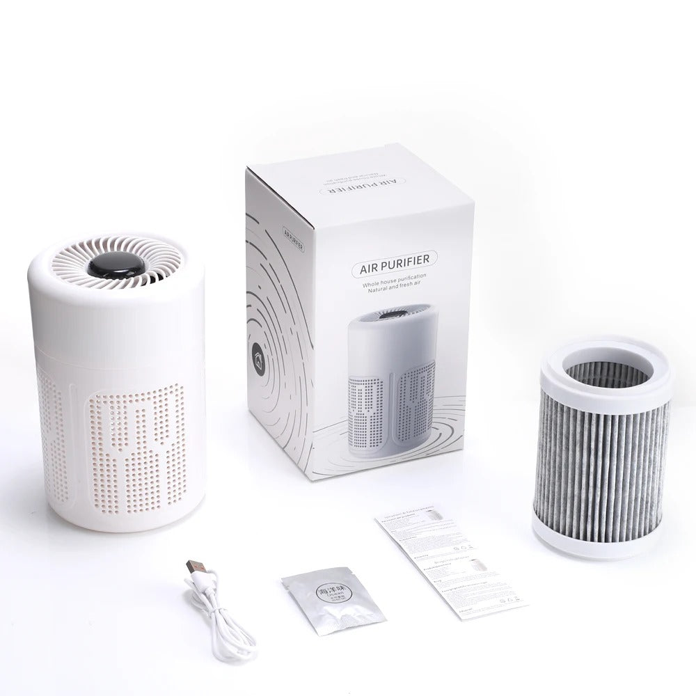 Air Purifier True H13 HEPA and Carbon Filters USB Recharging