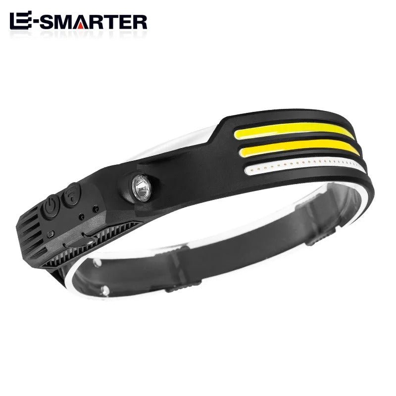 Fitness Headlamp LED Sensor Built-in Battery USB Rechargeable 3 type shown