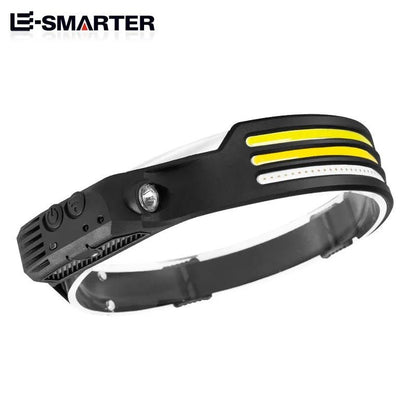 Fitness Headlamp LED Sensor Built-in Battery USB Rechargeable 3 type shown