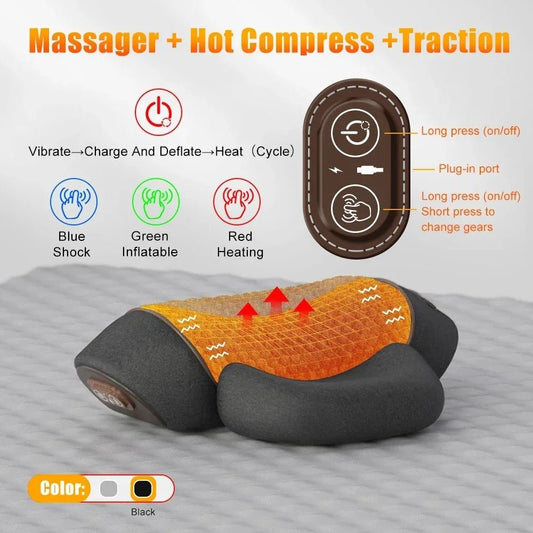 Wellness Electric Neck Heating Vibration Massager Pillow