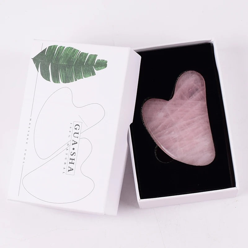 Natural Rose Quartz Jade Geisha Roller Set
