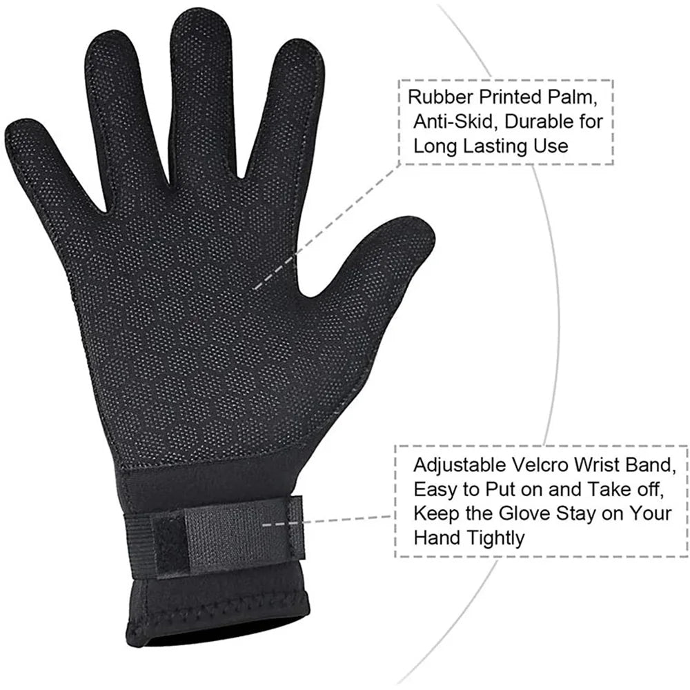 Water Sports Gear Equipment, Neoprene Scuba Diving Gloves (3 or 5 mm)