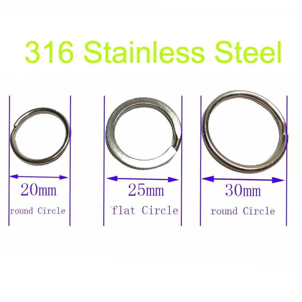 Water Sports Gear Equipment, Stainless-Steel Ring Loop for Scuba Diving (Gear 20/25/30 mm)