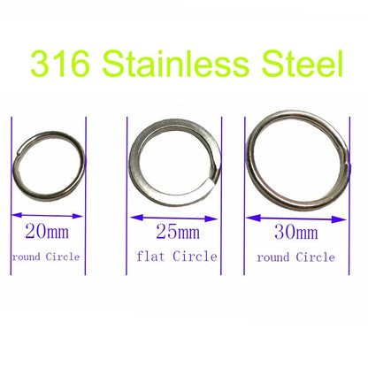 Water Sports Gear Equipment, Stainless-Steel Ring Loop for Scuba Diving (Gear 20/25/30 mm)