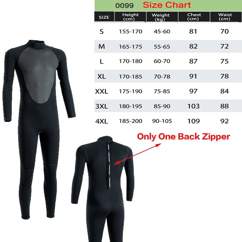 Water sports Gear & Equipment Unisex Kite Surf, Scuba Diving Wetsuit Neoprene (3 mm)