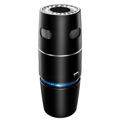 Wellness Air Purifier HEPA Filter Negative Ion Picture show black colour purifier offers white background