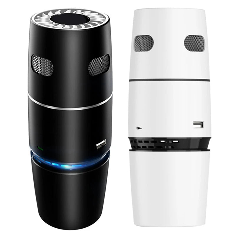 Wellness Air Purifier HEPA Filter Negative Ion Picture show white and black colour purifier offers