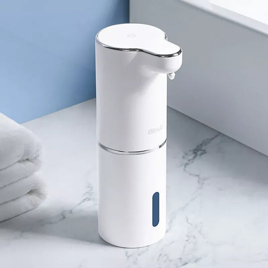 Wellness Automatic Foam Soap Dispensers White Colour offers displayed on a marble bathroom counter