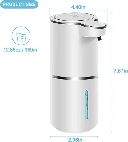 Wellness Automatic Touch Foaming Soap Dispenser 380ml USB Rechargeable White colour offers shown with sizes