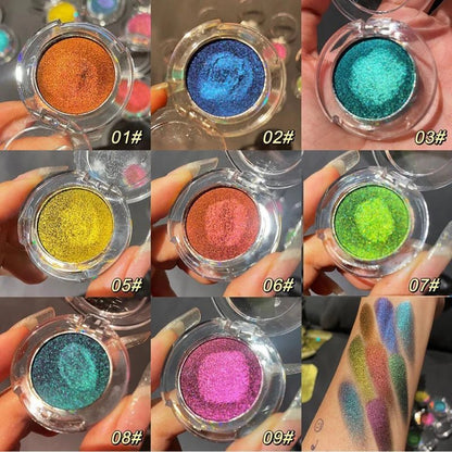 Wellness Bright Monochrome Eye Shadow Colour Picture Colour type 1 to 9 makeup show and on a lady arm