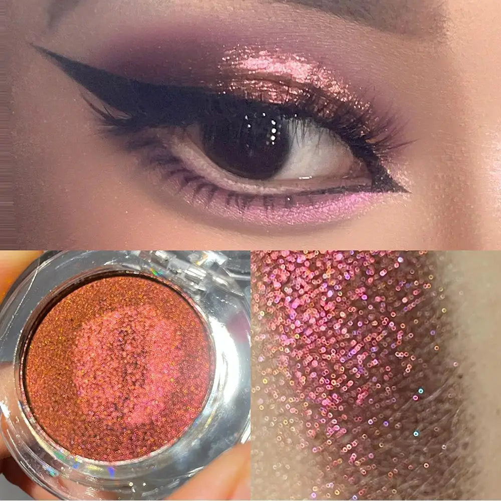 Wellness Bright Monochrome Eye Shadow Colour Picture show Colour type 6 orange fluorescent makeup on the lady eyelid