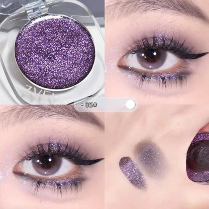 Wellness Bright Monochrome Eye Shadow Colour Style 5 Purple Fluorescent Colour