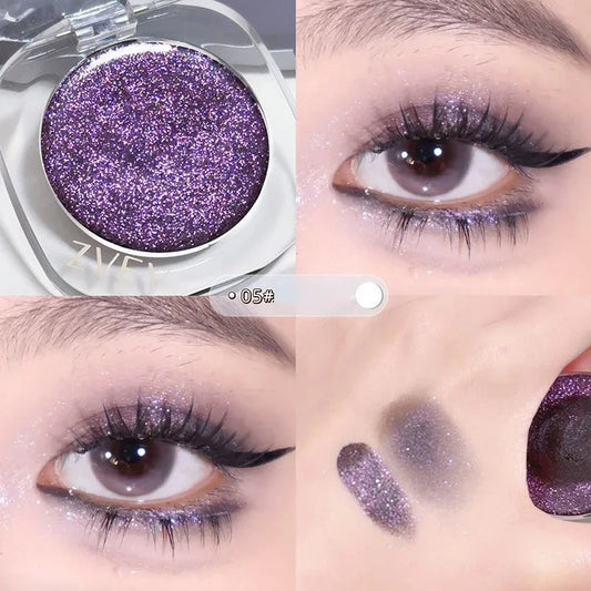 Wellness Bright Monochrome Eye Shadow Colour Style 5 Purple Fluorescent Colour