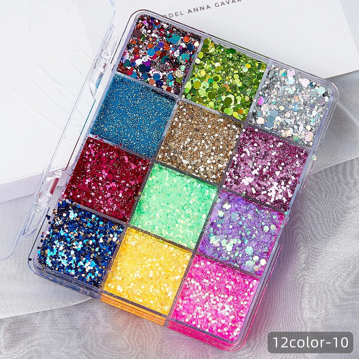 Wellness Chunky Glitter Eyeshadow Palette 12 colour offers