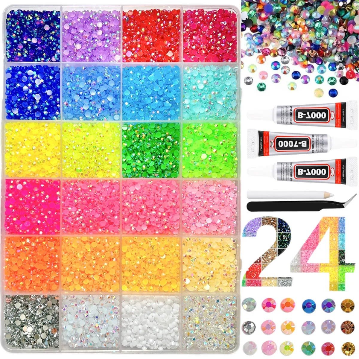 Wellness Chunky Glitter Eyeshadow Palette 24 colour offers