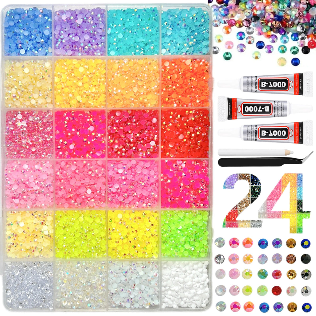 Wellness Chunky Glitter Eyeshadow Palette 24 colour offers